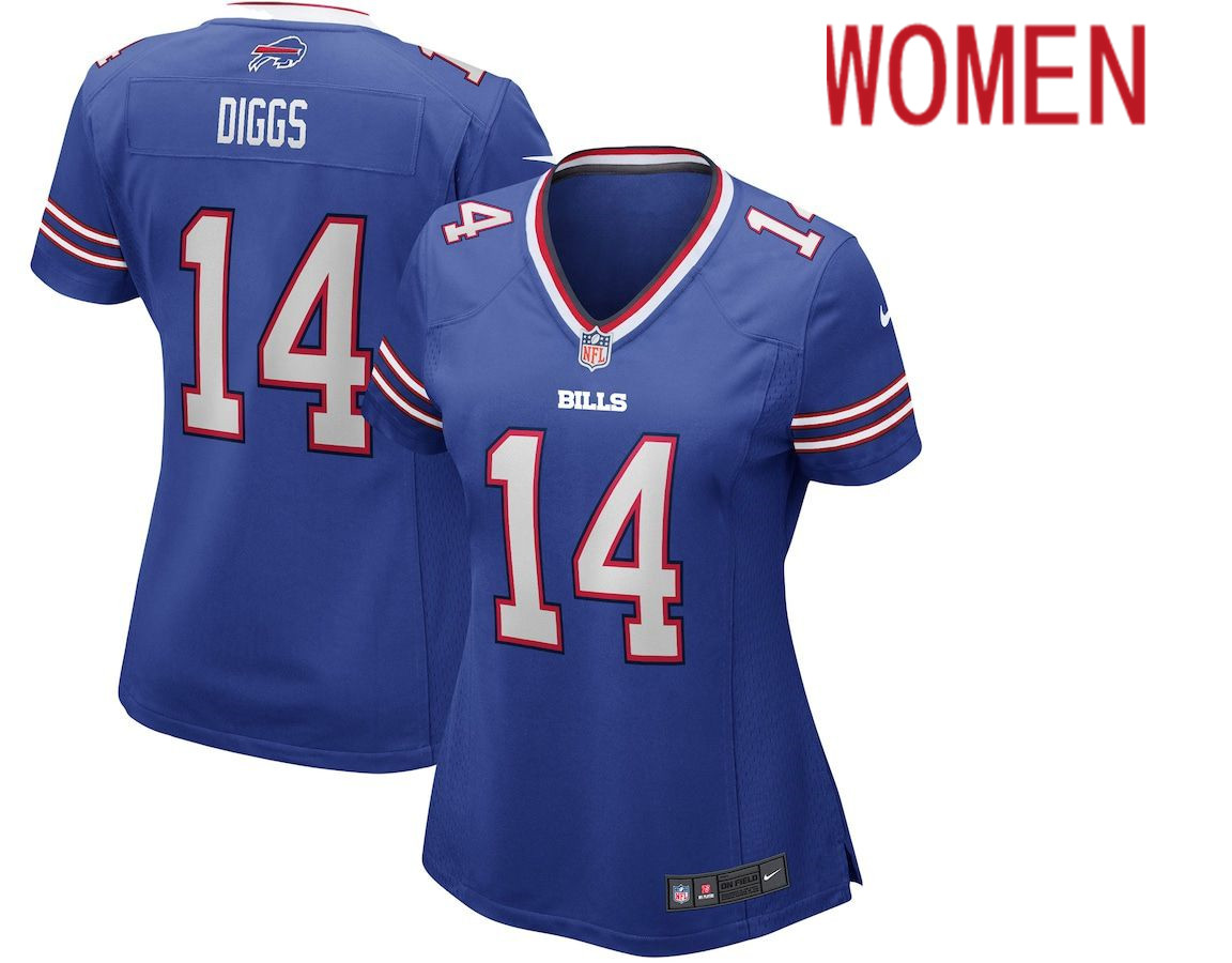 Women Buffalo Bills #14 Stefon Diggs Nike Royal Game NFL Jersey->women nfl jersey->Women Jersey
